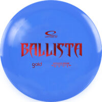 gold ballista blue disc discgolf